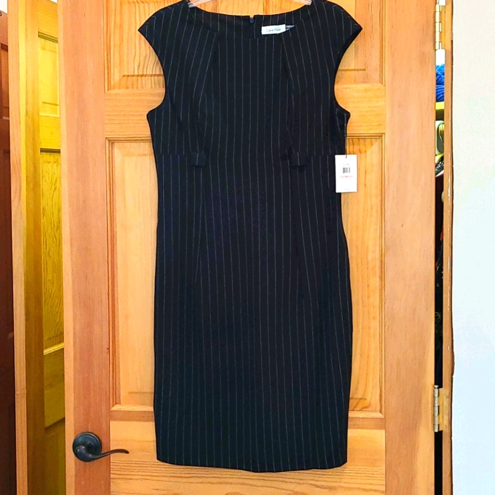Calvin Klein pinstripe dress